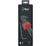 Wera 073596 Hex-Plus Key Set Ball End Metric Black Set of 9 (1.5-10mm)
