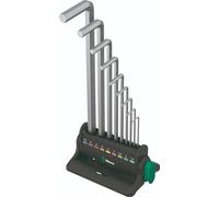 Wera Hex Key Set Stand Wall Rack 950/9 Hex Plus 8 L-Key Chrome Plated 1.5-10mm