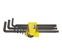 Wera 05022171001 Hex-Plus Hex Key Set 950 PKL/9 SZ N High Torque with Ball-end, Imperial BlackLaser, 5/64-inch-3/8-inch, 9-Piece