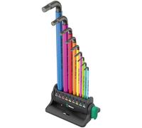 Wera 950/9 Hex-Plus Multicolour 3 L-key Set Metric BlackLaser 10 pcs 05133165001
