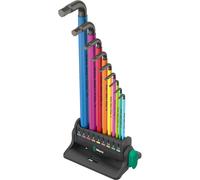 Wera 950/9 Hex-Plus Multicolour 3, 9 Piece Ball End Hexagon Key Set 1.5-10mm
