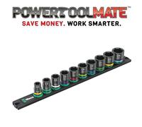 Wera 9607 Magnetic Rail B Impaktor 1, 3/8" Drive Impact Socket Set 10-24mm