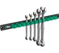 Wera 6000 Joker 2 5 Piece Ratchet Combination Spanner Set on Magnetic Rail