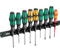 Wera 9650 Kraftform 10 Piece Magnetic Rail & Screwdriver Set, 051012