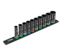 Wera 9660 Magnetic Rail B Impaktor Deep 1 Socket Set, 3/8" Drive, 10 Pieces