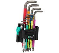Wera 967 SPKL / 9 Torx BO Multicolour L-key set, BlackLaser, 9 pieces