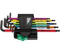 Wera 967 SPKL / 9 Torx BO Multicolour L-key set, BlackLaser, 9 pieces