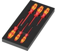 Wera 97111 Foam Insert Kraftform Series 100 VDE Screwdriver Set 2, 7 Pieces - 05150134001