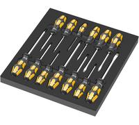 Wera 9714 Foam Insert Chiseldriver Screwdriver Set 1, 13 Piece Hammer Thru Set