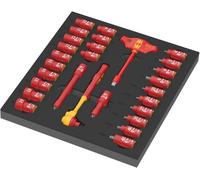 Wera 9726 Thermoformed Sponge Ratchet 8007 B VDE Zyklop VDE Set 1, 3/8 Inch, 28 Pieces