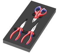 Wera 9781 Foam Insert Tray and 3 Piece Knipex Pliers and Scissors Set