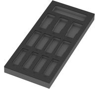Wera 05137325001 9825 Foam insert Zyklop C, 1/2", Impaktor Deep socket wrench insert set 1, empty, 172 x 30 x 392 mm