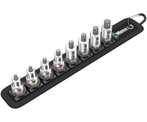Wera Belt B 2 Zyklop in-Hex-Plus Holding Function bit Socket Set, 3/8" Drive, 8pc, 05003971001, Black
