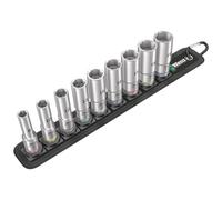 Wera Belt B 3/8" Drive 9 piece Deep Socket & Rail Set 8 - 19mm