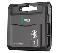 Wera 'Bit-Box 20' Extra Tough 25mm PZ2 Screwdriver Bits - Pack of 20