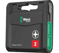 Wera Bit-Box 20 H PH2 Extra Hard bits for drill/drivers, 25mm, 20pc pack, 05057750001 , Black