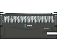 Wera Screwdriver Bit Set with Bit Holder Bit Check 30 Wood 2 SB 30pc PH PZ TX