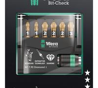 Wera Bit Check 7 Diamond 1 SB Anti Cam-out BiTorsion 7 Piece Bit Set