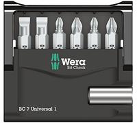 Wera Bit-Check 7 PH, PZ, SL, Universal 1 SB, 7PC - 05073406001