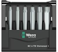 Wera 05073637001 Bit-Check 6 TX Universal 1 SB, 6 pieces