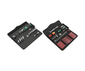 Wera Click-Torque A 6 Set 1 Adjustable Torque Wrench Set, 1/4" Hex Drive, 2.5-25 Nm, 20pc, 05130110001 & 135926 Kraftform Kompakt W1 Maintenance Kit, Silver