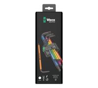 Wera Hex Allen Allan Key Set Multi Colour L Key 9pc 1.5-10mm - 073593