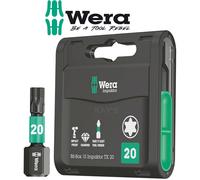Wera Impact Screwdriver Bits Pack of 15 Torx TX20 x 25mm Impaktor Bit Box 057772