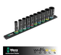 Wera Impact Socket Set Deep 3/8" Drive 10-24mm 10pc 9660 Magnetic Rail Impaktor