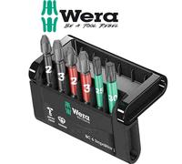 Wera Impaktor Screwdriver Bits 6 Piece 50mm Long Set Pz Ph Tx Mini Holder 073890