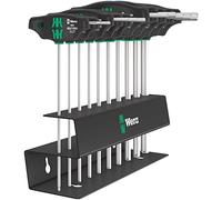 Wera 10 Piece 454/10 HF Set Imperial 2 Hex-Plus T-Handle Set and Rack