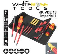 Wera Interchangeable VDE Screwdriver Set KK VDE 18 Imperial 18pc PH PZ SL SQ