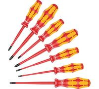 Wera 05135961001 Screwdriver Set Kraftform PlusSerie 100" 160iSS-7 pcs, Red-Yellow