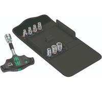 Wera KK 400 RA Imperial 2 1/4" Drive Ratchet T-Handle Driver, Socket Set,057474