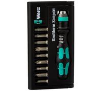 Wera Kraftform Kompakt 10 Bit-Holding Screwdriver & Bit Set, PH/PZ/SL/TX, 05056653001