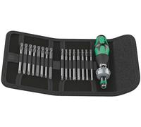 Wera Kraftform Kompakt 60 Ratchet screwdriver & Bit Set, 17pc, 05051040001