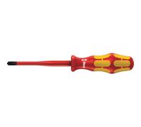 Wera Kraftform Plus 165ISS VDE Insulated Pozi Slot Screwdriver PZ2 / Slotted 100