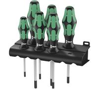 Wera 05138250001 Kraftform Plus 367/6 BO TORX Tamperproof Screwdriver Set, TX10 to 40, 6 piece