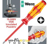 Wera Kraftform Plus VDE Insulated Screwdriver 165i 10,000V Pozi Driver