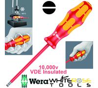 Wera Kraftform Plus VDE Insulated Screwdrivers 160i Slotted Lasertip 10,000V