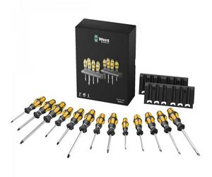 WERA Kraftform Pozi/Slot/Ph/Tx Hammer Thru Chisel Driver Screwdriver Set,133285