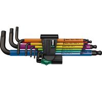 Wera 950 Spkl,9 Sm N Multicolor L-Key Set, Metric, Blacklaser, 9 Pieces - 5073593001