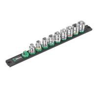 Wera Magnetic Socket Rail B 4 Zyklop Socket Set, 3/8" Drive, 9 pc 05005430001