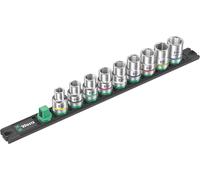 WERA Magnetic Socket Rail C 4 Zyklop Socket Set, 1/2" Drive, 9pc, RRP £75 NEW