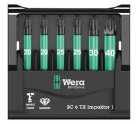 Wera Mini-Check Impaktor 2 Torx Bits, 6-Piece Set