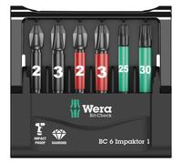 Wera Mini-Check Impaktor 4 PH/PZ/Torx Bits, 6-Piece Set