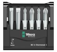 Wera Mini-Check Slotted/Phillips/Pozidriv Bits 50mm, 6-Piece Set