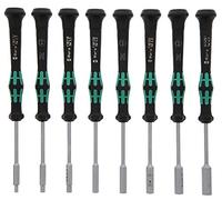 Wera Precision Nutdriver Set, Metric, 8 pc, 2.5-6mm Hex