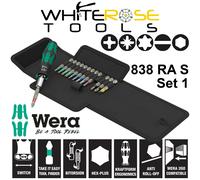 Wera Ratchet Screwdriver Set KK 838 RA S Set 1 Metric 14pc PH PZ TX SL Hex