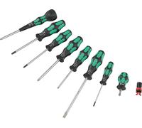 Wera Screwdriver Set 9 Piece Ball Grip & Screw Gripper PZ Torx Slotted 134029