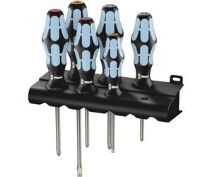 Wera Stainless S/Driver 6PC Set, PH PZ, SL, 3334/3350/3355/6-05032063001